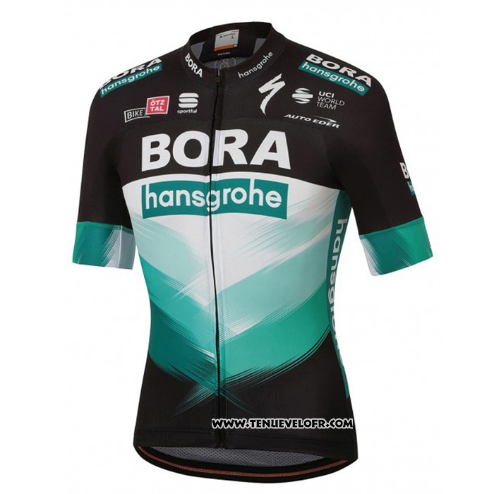 2020 Maillot Ciclismo Bora-hansgrone Noir Vert Manches Courtes et Cuissard